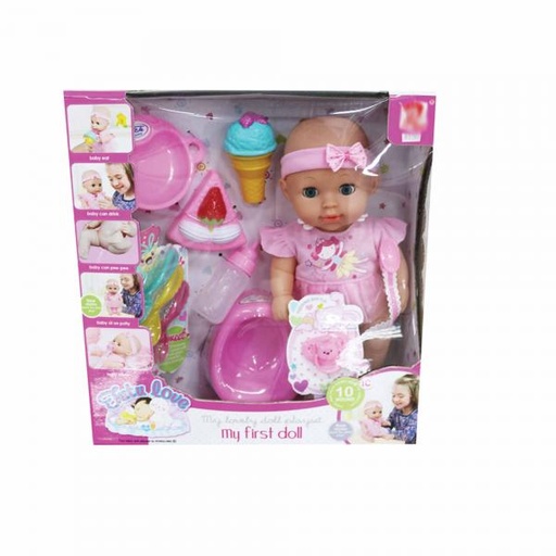 [WW8130] Mi Primer Bebé Tutu Love C/ Accesorios Rosada 3a+ (434027)