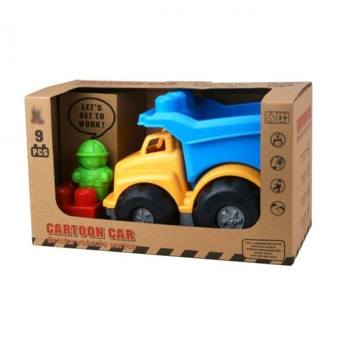 [WW1106] Vagoneta de Construcción Azul 9 pzs 3a+ (438520)